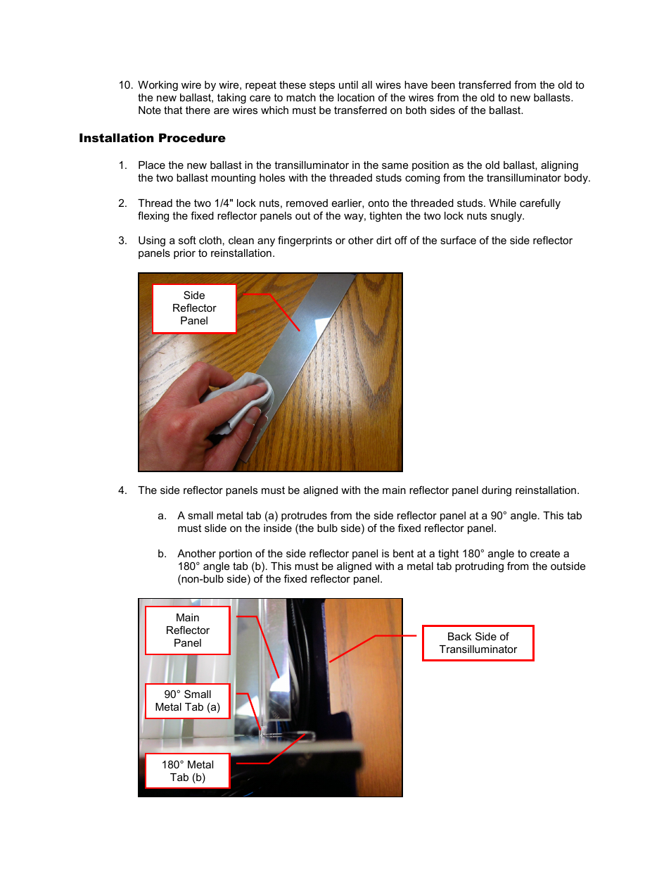 UVP TB-107  Transilluminator Ballast User Manual | Page 4 / 6