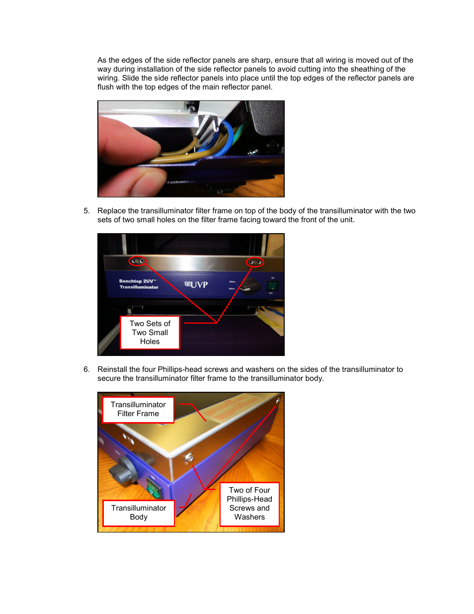 UVP TB-107  Transilluminator Ballast User Manual | Page 5 / 6