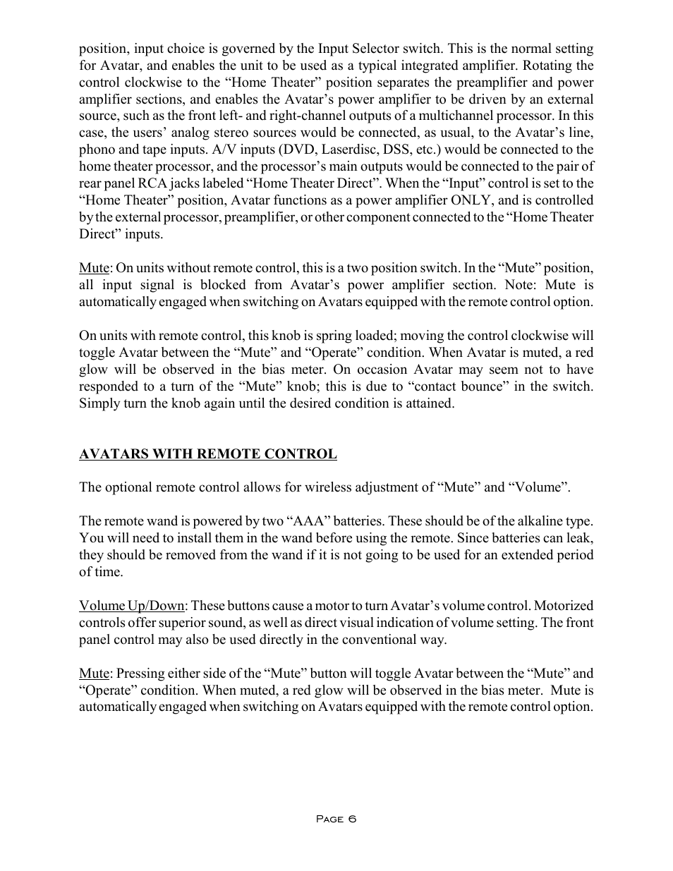 VAC Avatar SE User Manual | Page 6 / 13