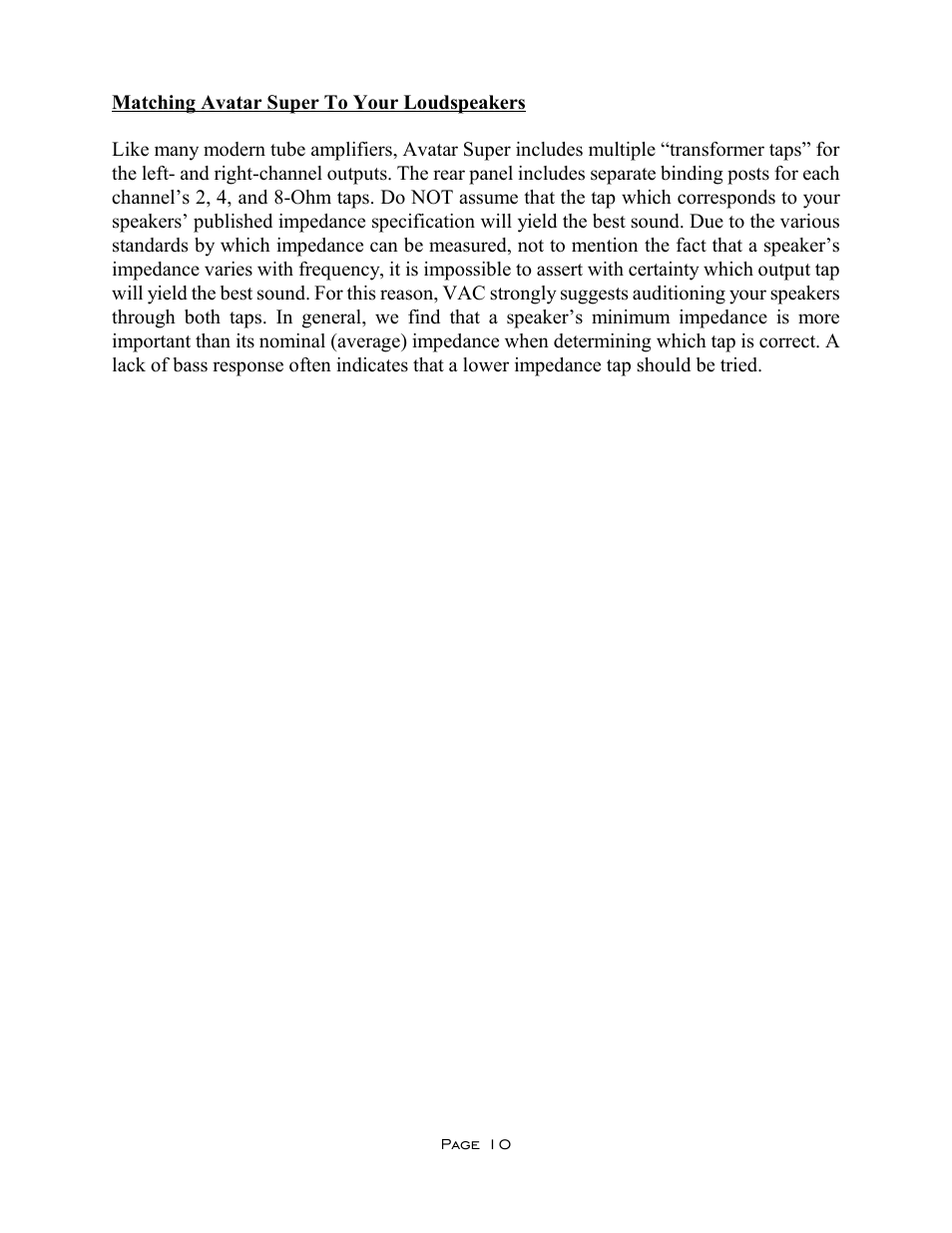 VAC Avatar Super User Manual | Page 10 / 15
