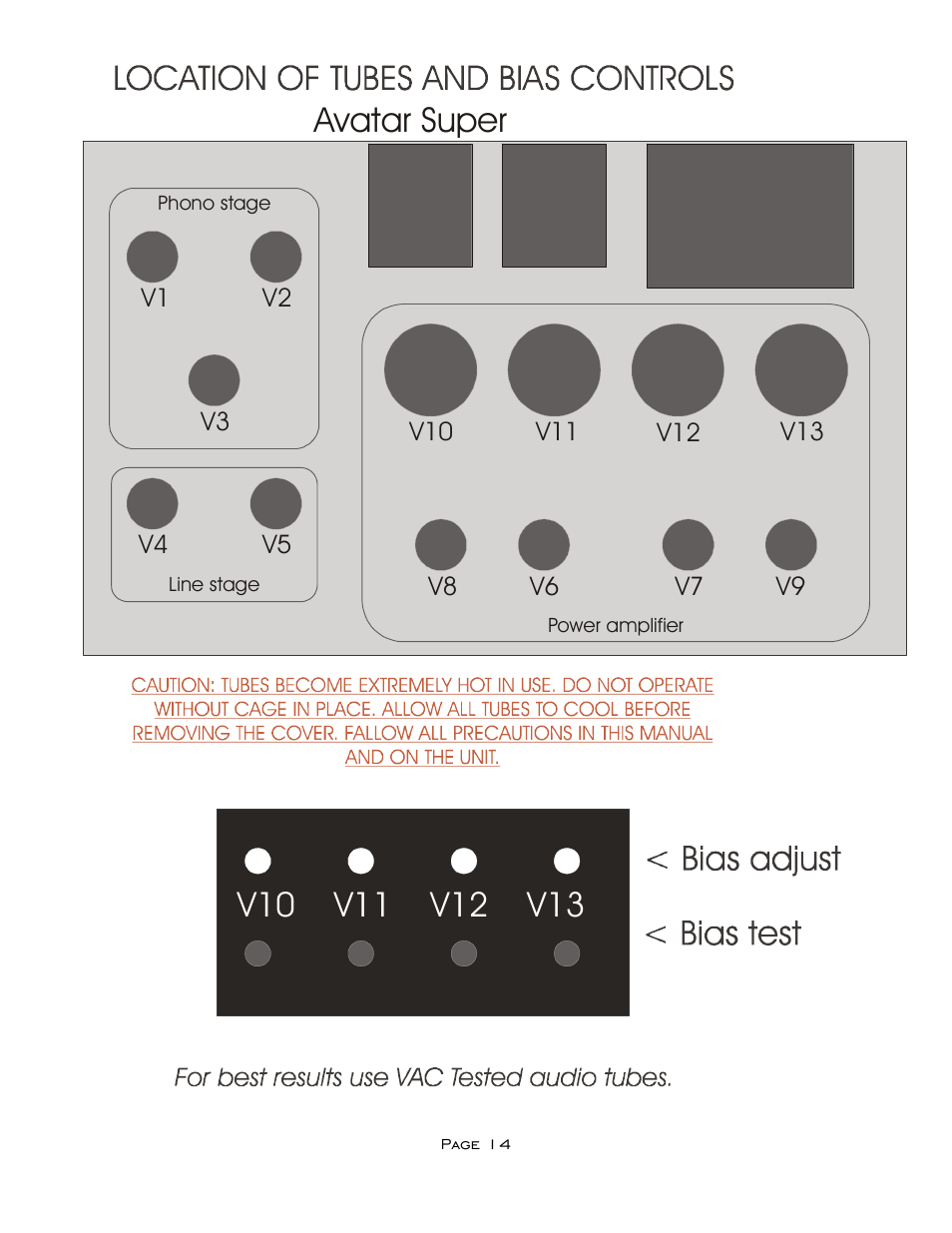 Avatar super | VAC Avatar Super User Manual | Page 14 / 15