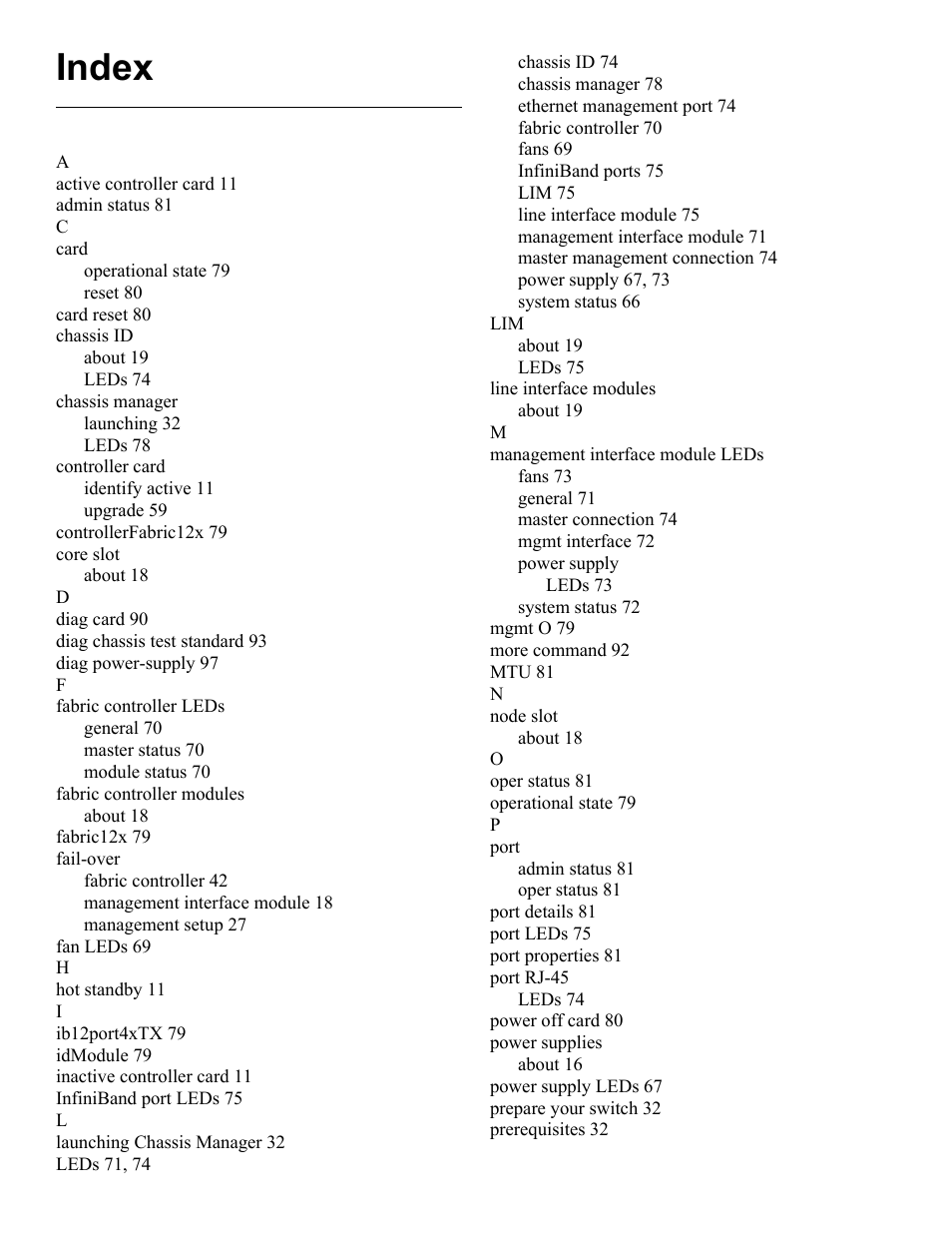 Index | Cisco SFS 7008 User Manual | Page 107 / 108