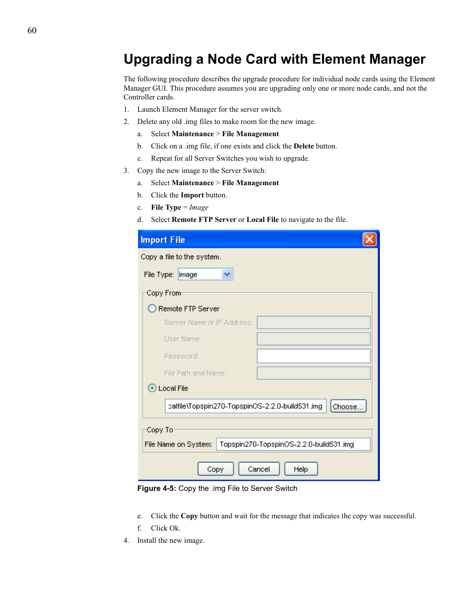 Upgrading a node card with element manager | Cisco SFS 7008 User Manual | Page 60 / 108