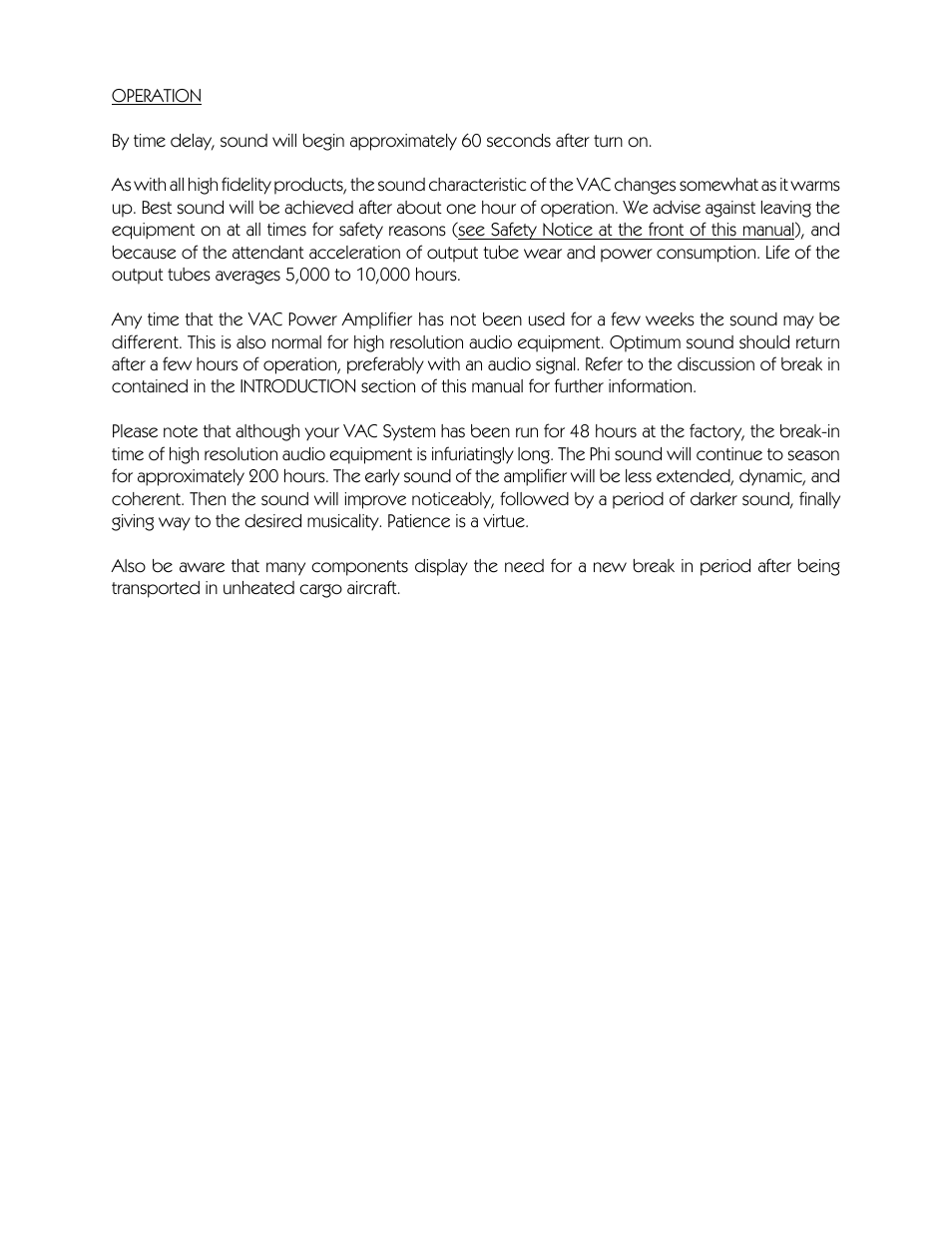 VAC Phi 30/30 User Manual | Page 10 / 19