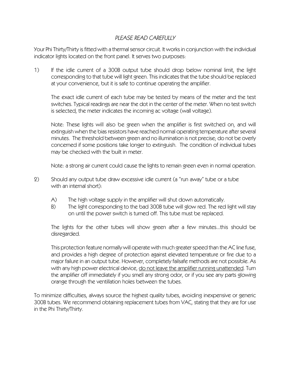 VAC Phi 30/30 User Manual | Page 2 / 19