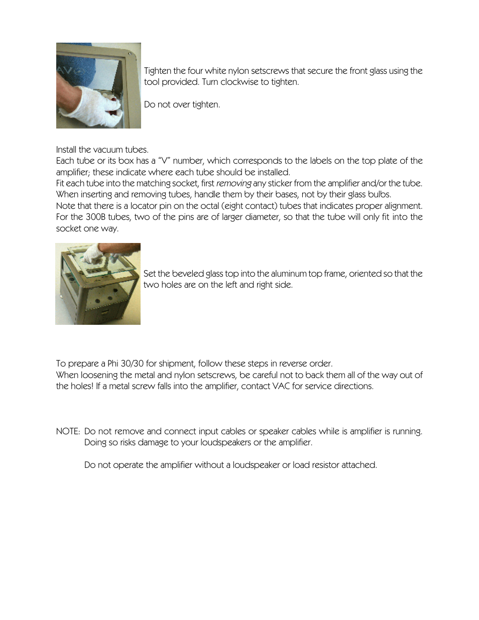 VAC Phi 30/30 User Manual | Page 7 / 19
