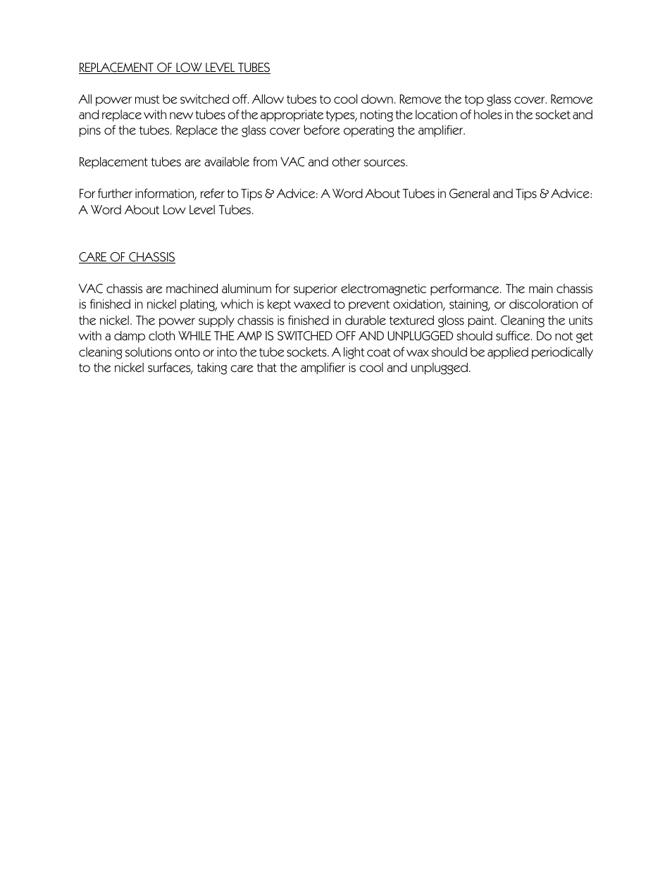 VAC Phi 70 User Manual | Page 13 / 19