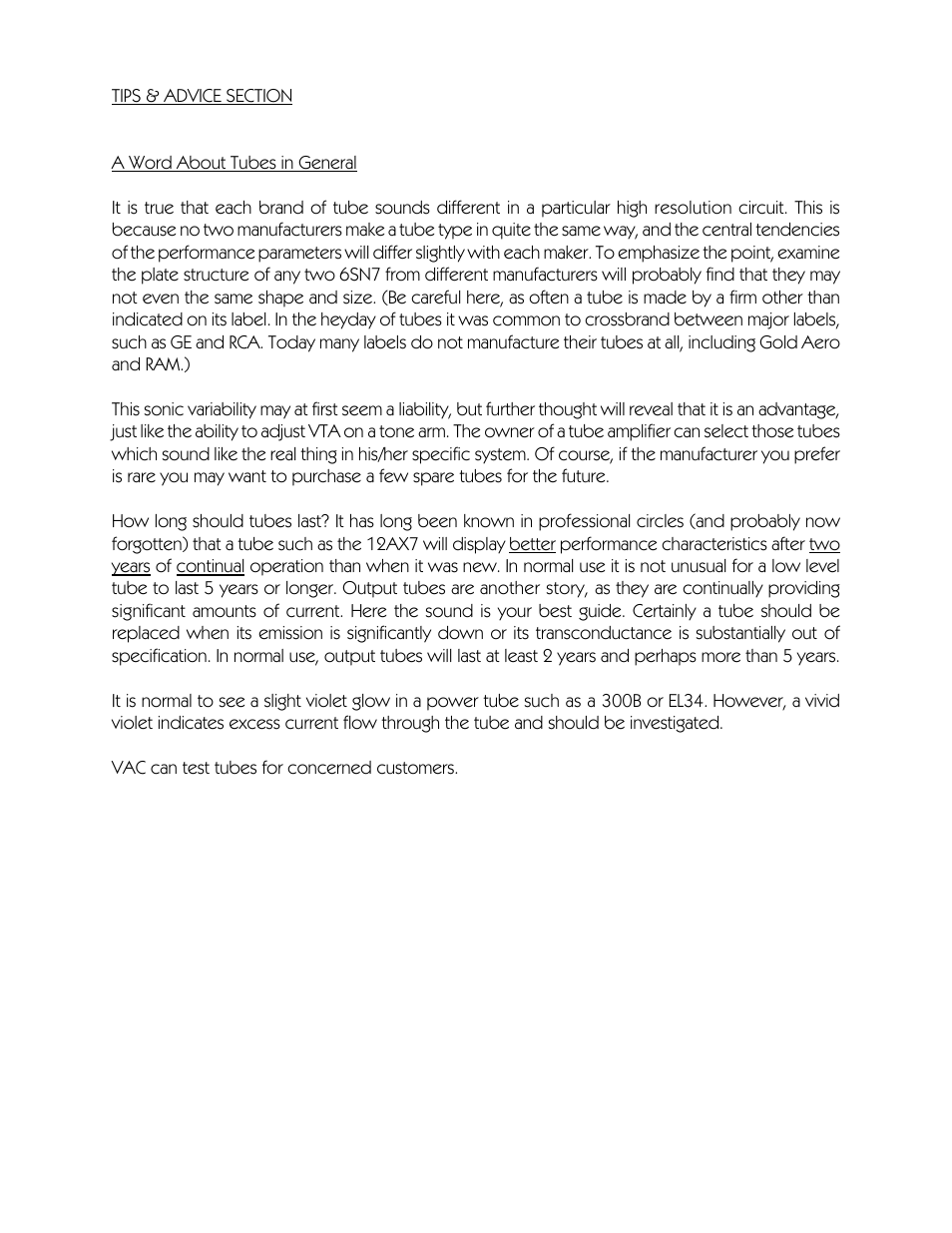 VAC Phi 70 User Manual | Page 14 / 19
