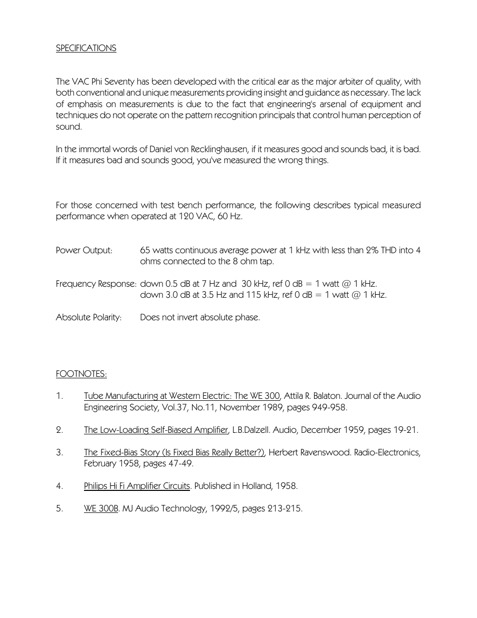 VAC Phi 70 User Manual | Page 18 / 19