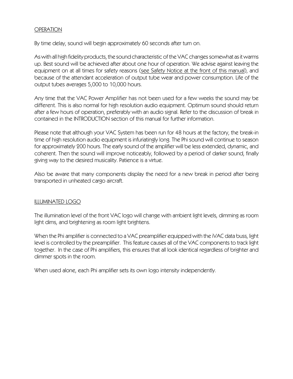 VAC Phi 220 User Manual | Page 10 / 20