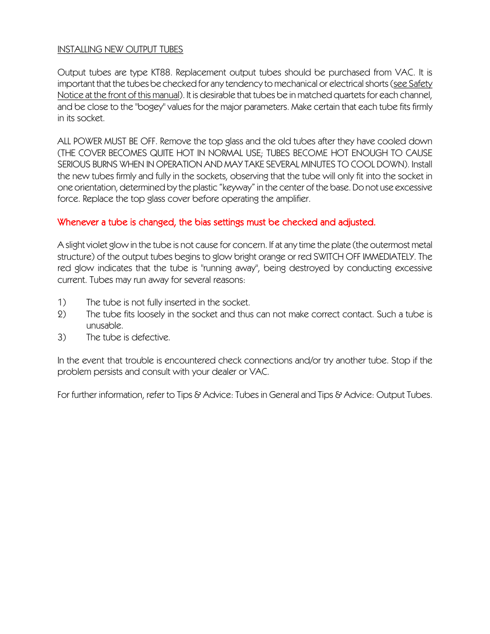 VAC Phi 220 User Manual | Page 12 / 20