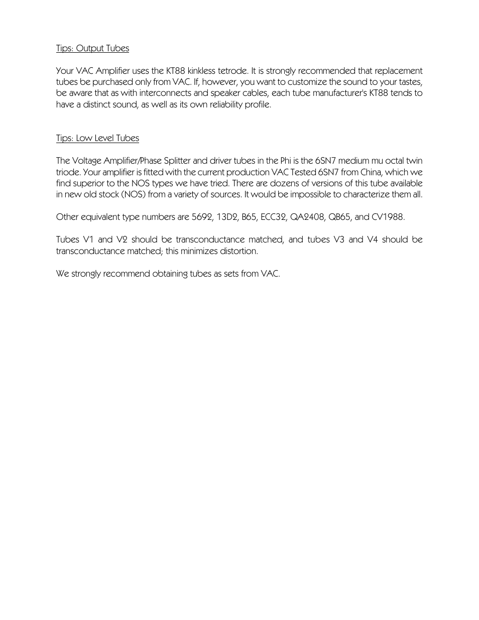 VAC Phi 220 User Manual | Page 16 / 20