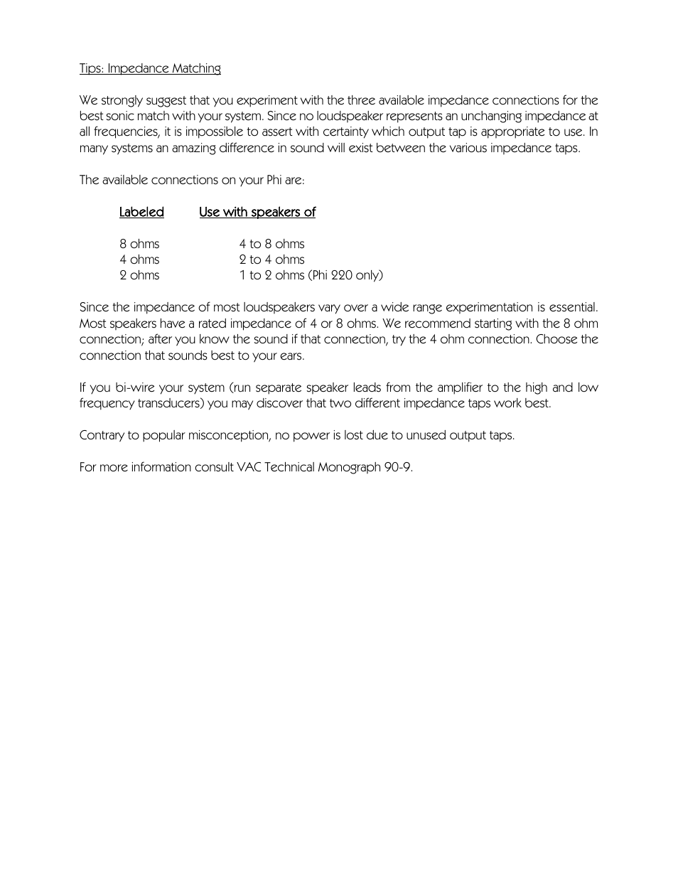 VAC Phi 220 User Manual | Page 17 / 20
