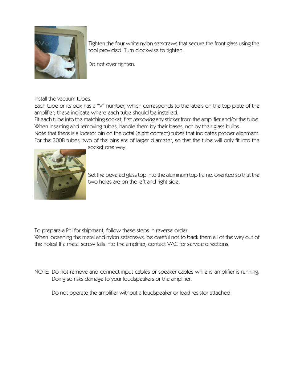 VAC Phi 220 User Manual | Page 7 / 20