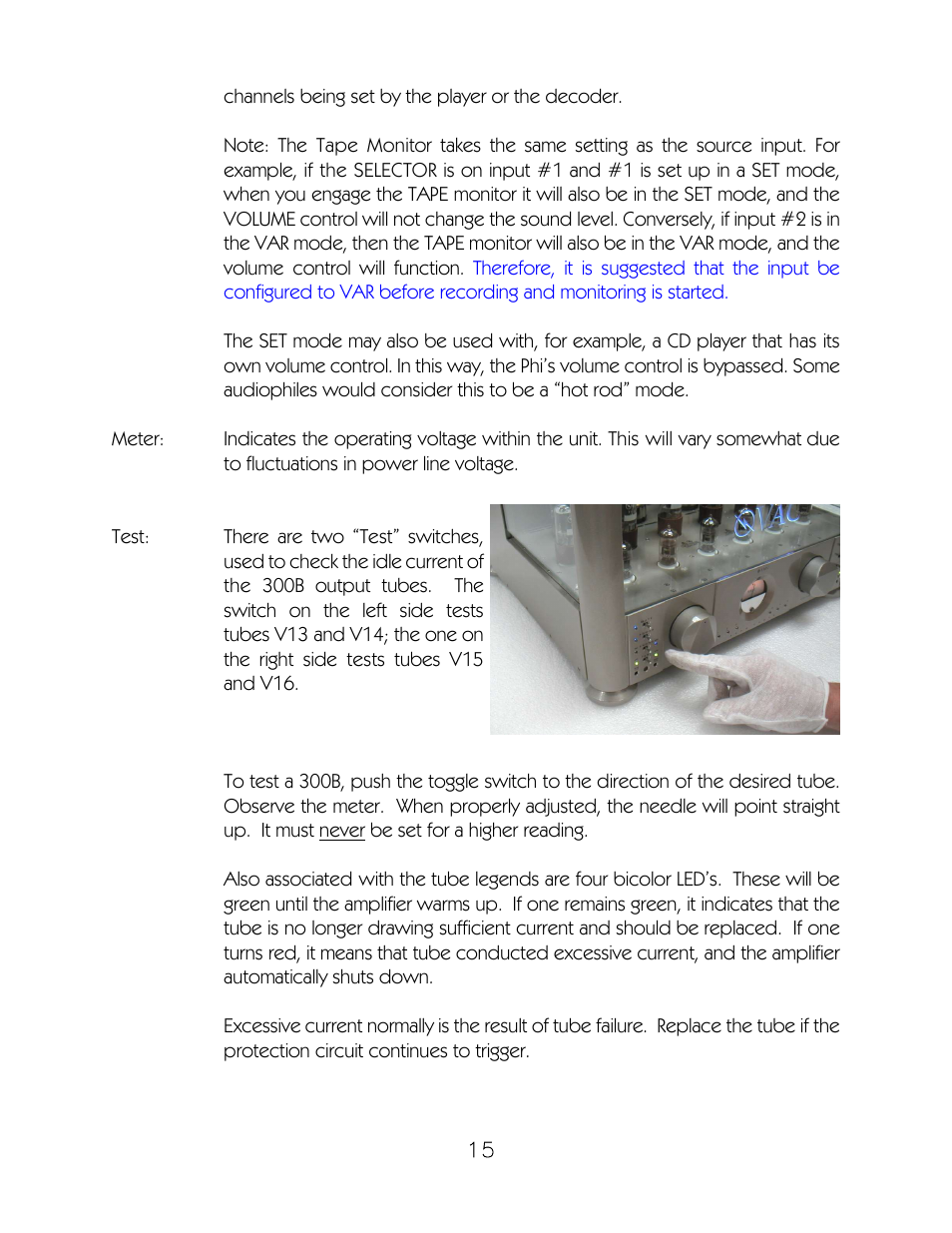 VAC Phi "Kappa 30i" User Manual | Page 16 / 24