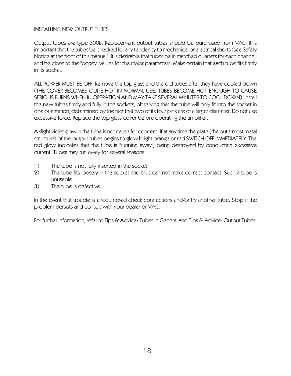 VAC Phi "Kappa 30i" User Manual | Page 19 / 24