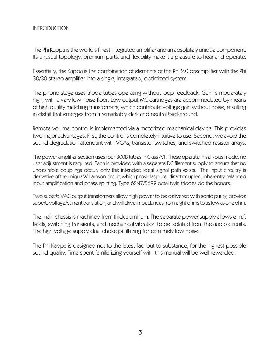VAC Phi "Kappa 30i" User Manual | Page 4 / 24