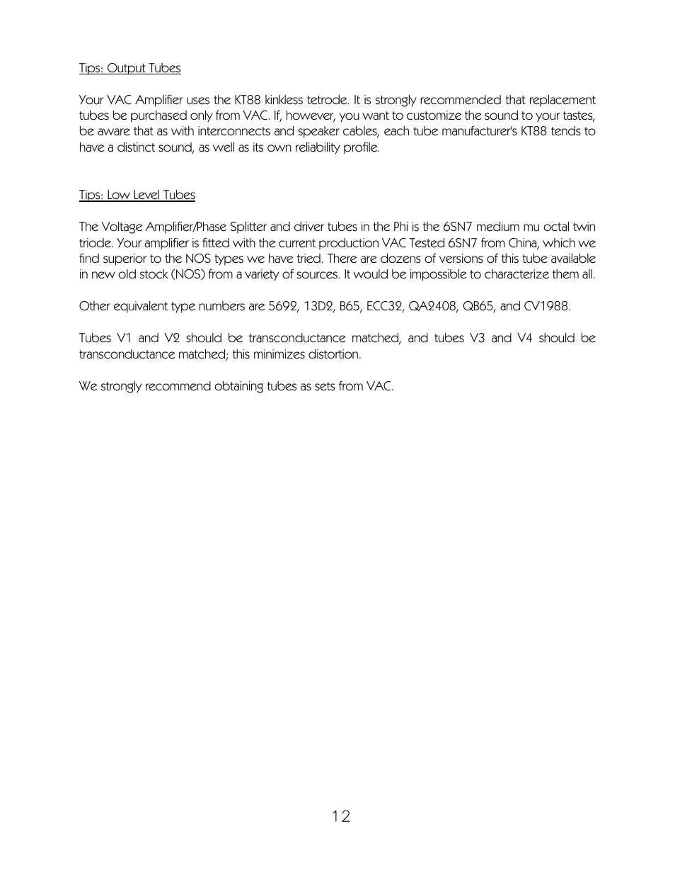 VAC Phi 200 User Manual | Page 13 / 17