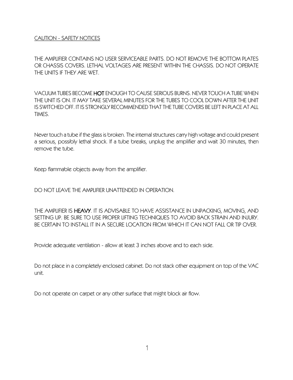 VAC Phi 200 User Manual | Page 2 / 17