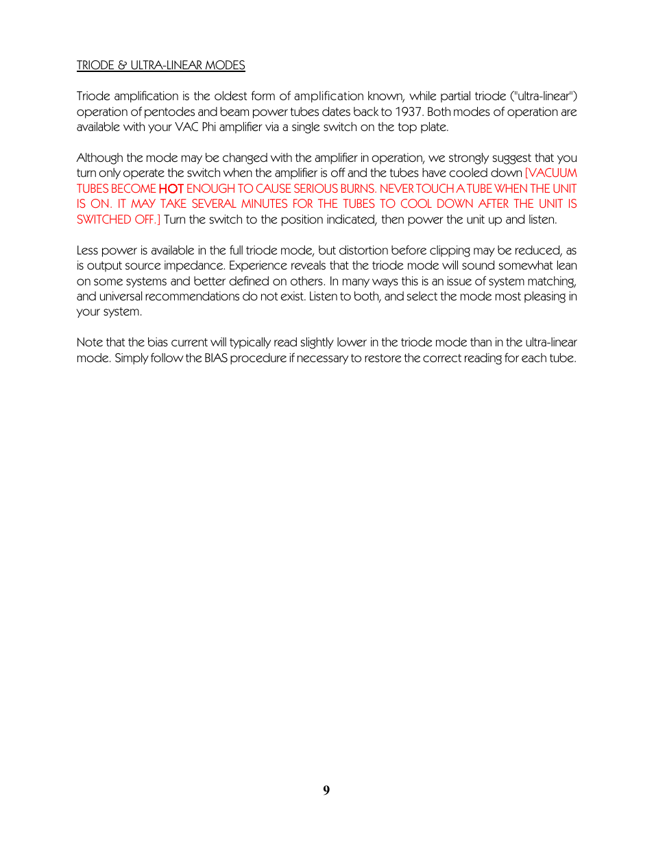 VAC Phi 300 User Manual | Page 11 / 20