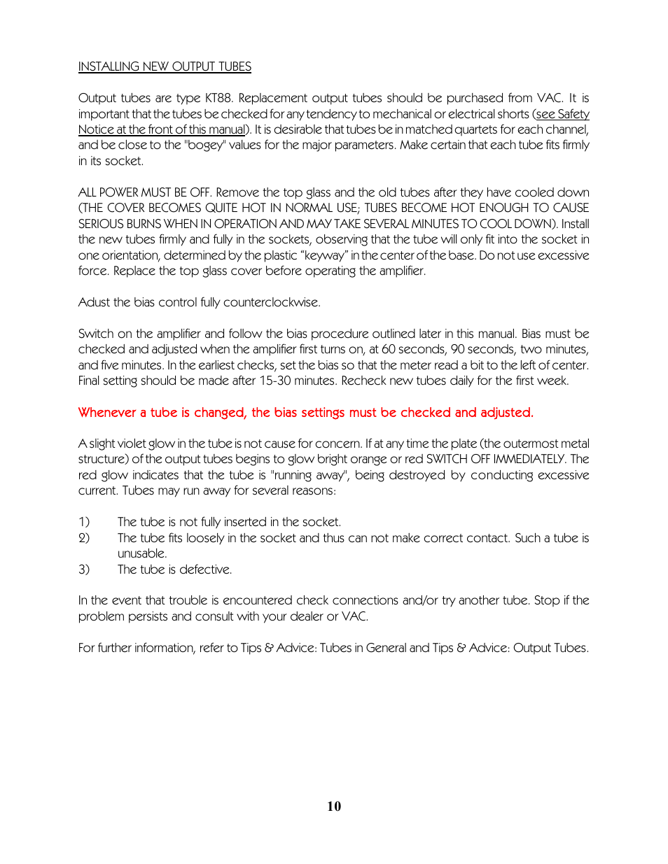 VAC Phi 300 User Manual | Page 12 / 20