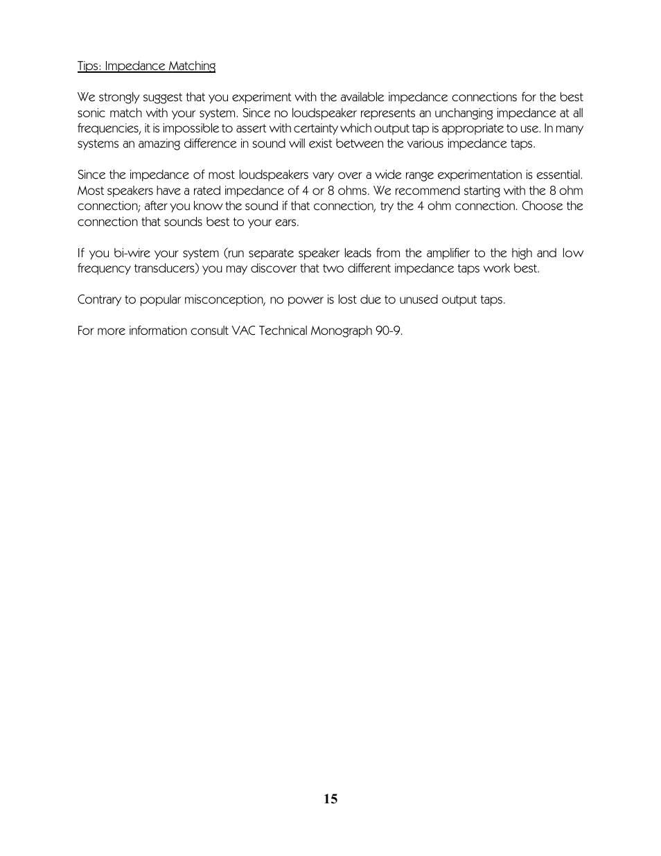 VAC Phi 300 User Manual | Page 17 / 20