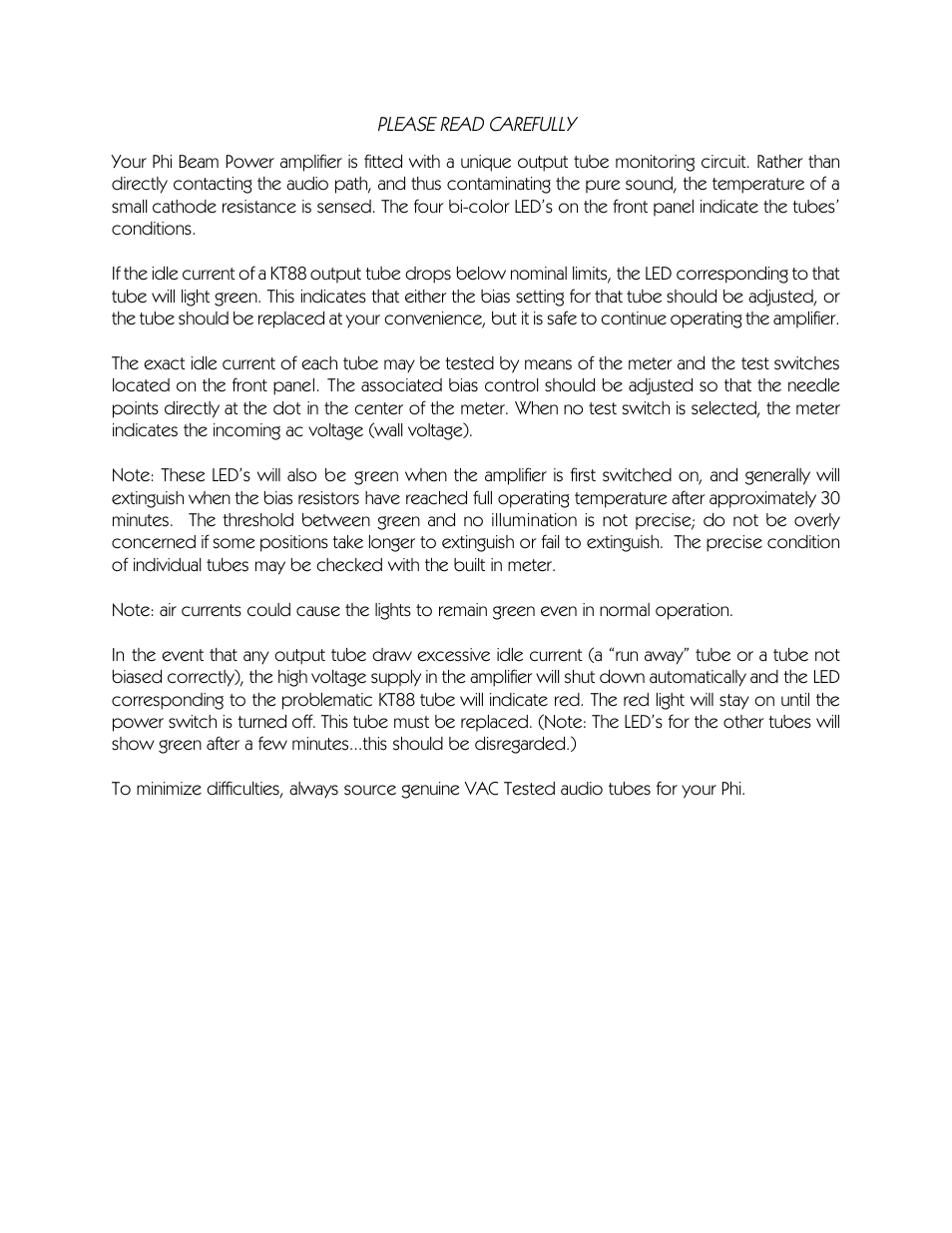 VAC Phi 300 User Manual | Page 2 / 20