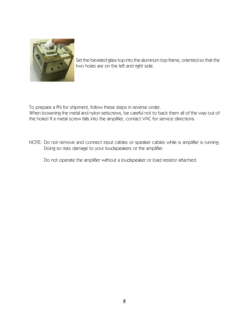 VAC Phi 300 User Manual | Page 7 / 20