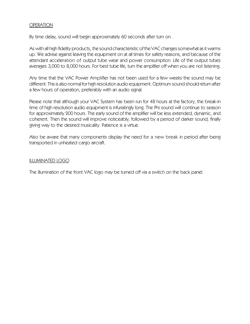 VAC Phi 300.1 User Manual | Page 8 / 18