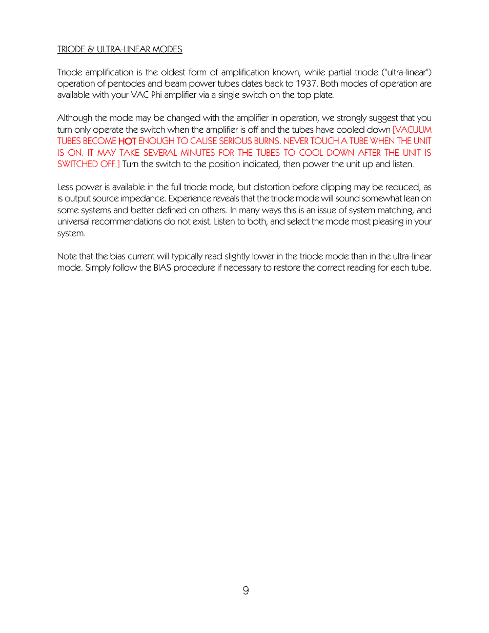 VAC Phi 300.1a User Manual | Page 10 / 19