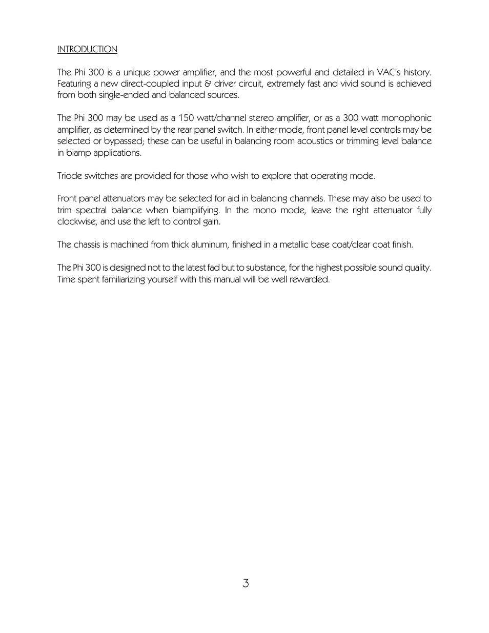 VAC Phi 300.1a User Manual | Page 4 / 19