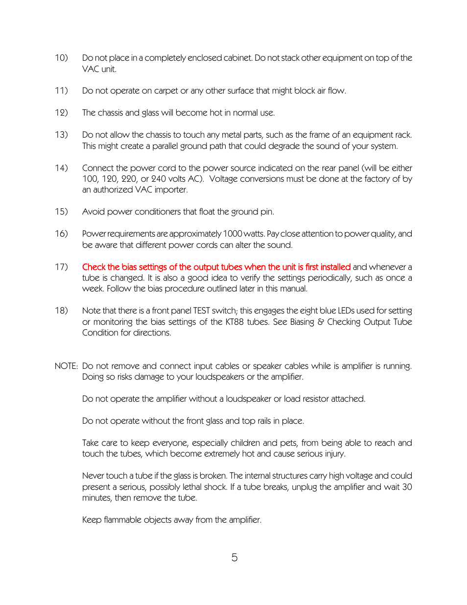 VAC Phi 300.1a User Manual | Page 6 / 19