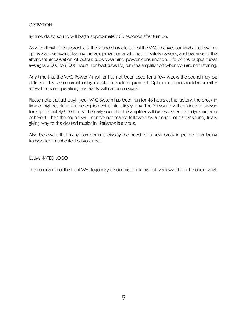 VAC Phi 300.1a User Manual | Page 9 / 19