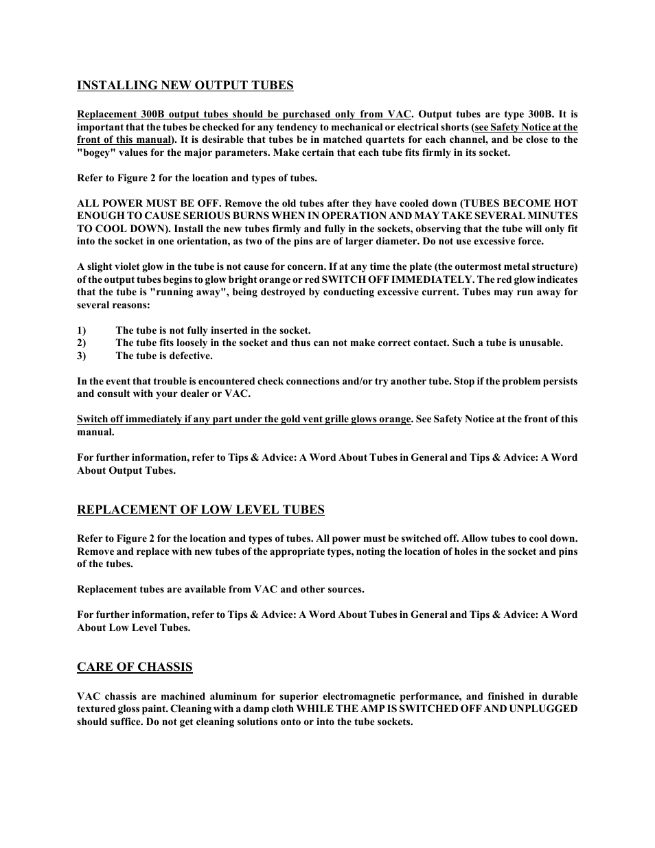 VAC Renaissance 140 User Manual | Page 7 / 14