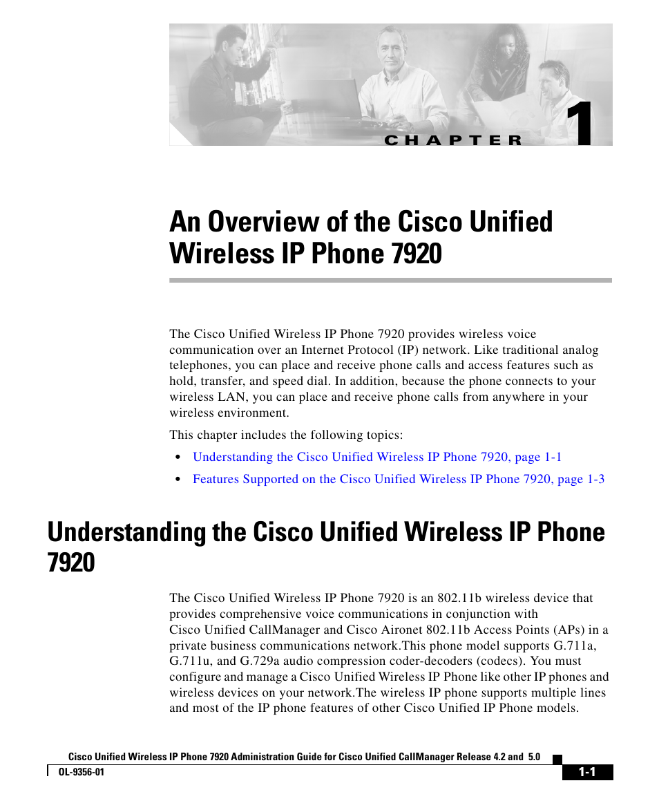 Cisco CISCO UNIFIED WIRELESS IP PHONE 7920 User Manual | 16 pages