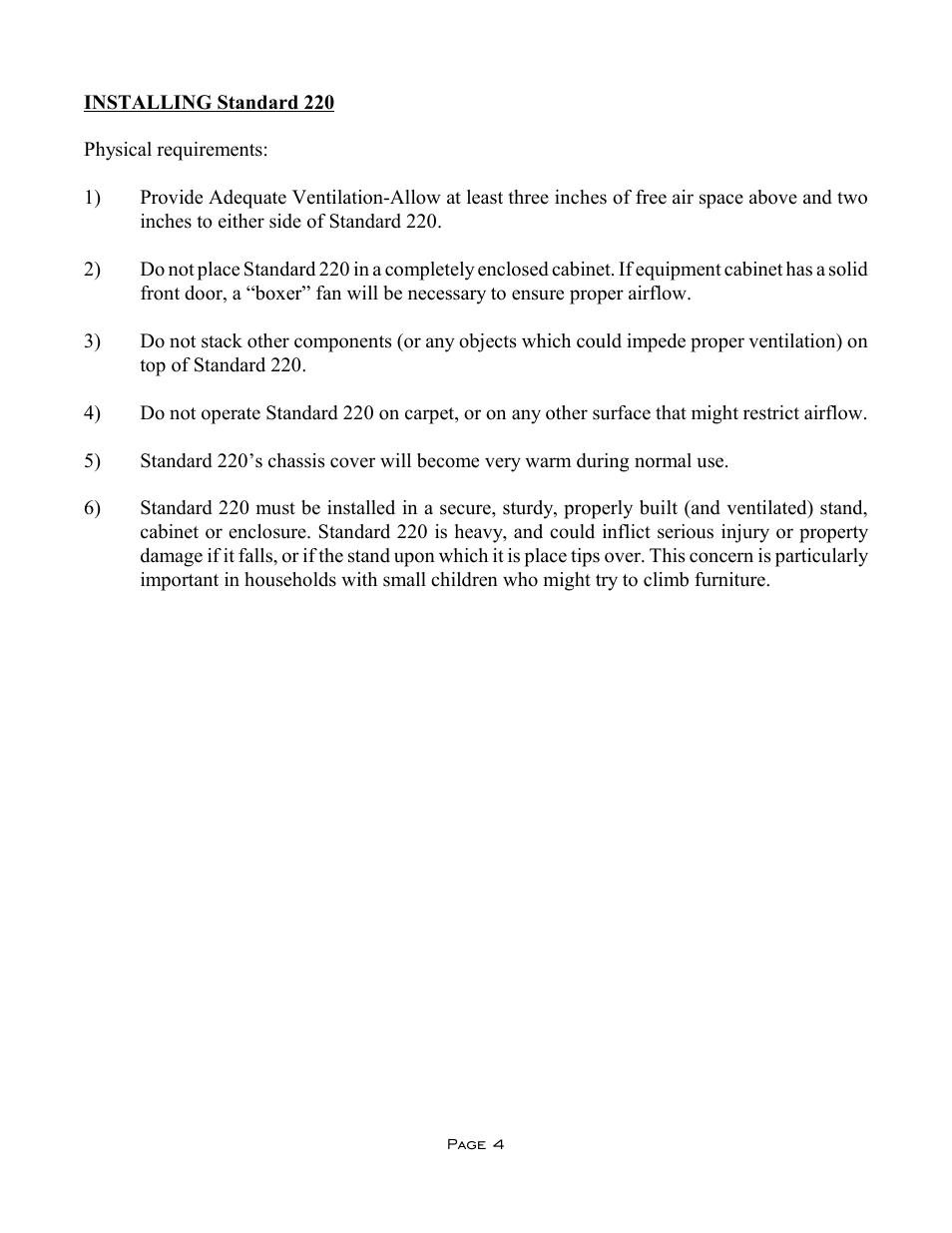 VAC Standard 220 User Manual | Page 4 / 10