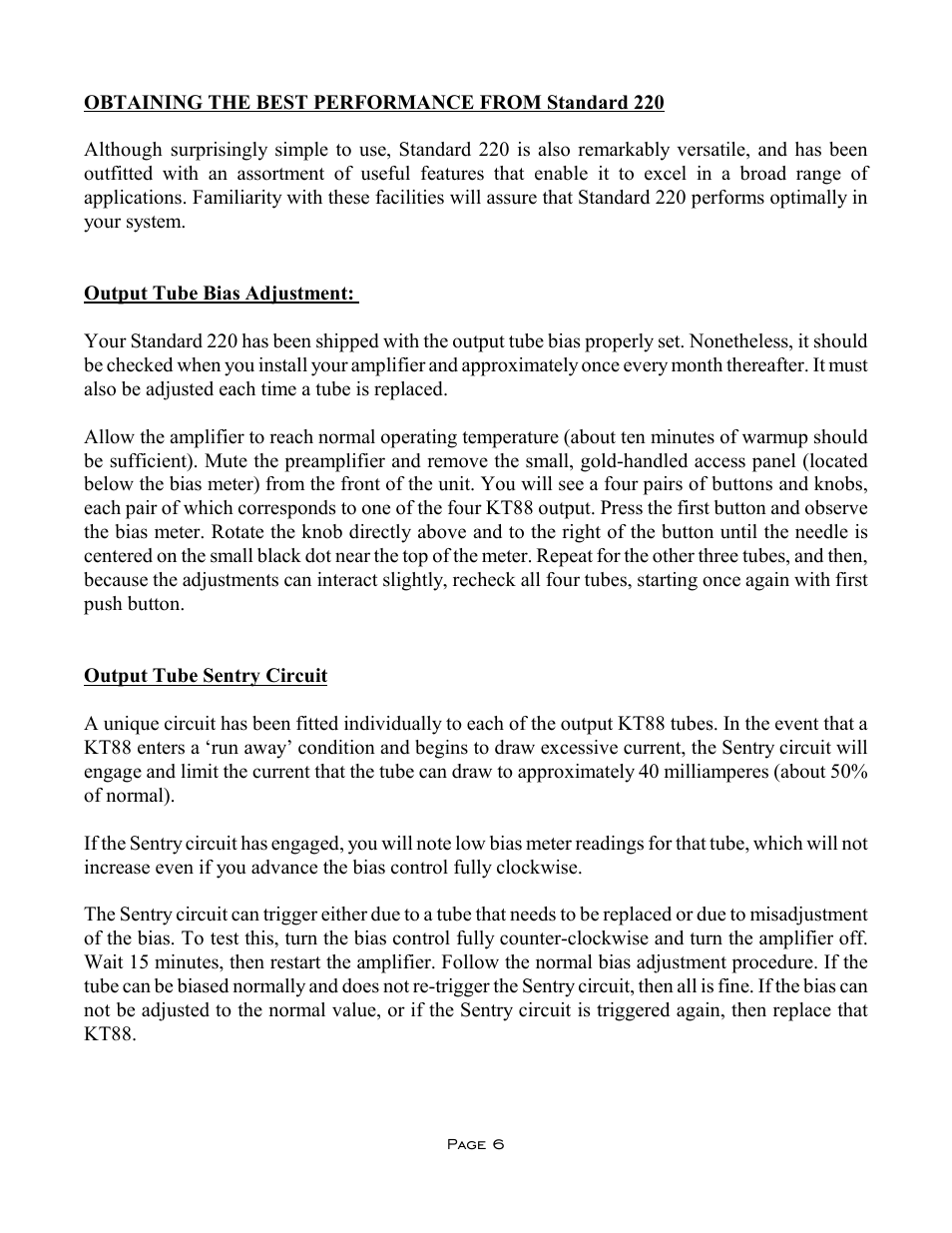 VAC Standard 220 User Manual | Page 6 / 10