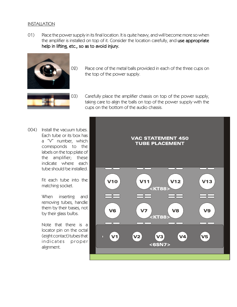 VAC Statement 450 Monoblock User Manual | Page 5 / 20