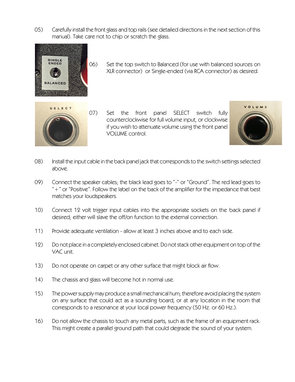 VAC Statement 450 Monoblock User Manual | Page 6 / 20