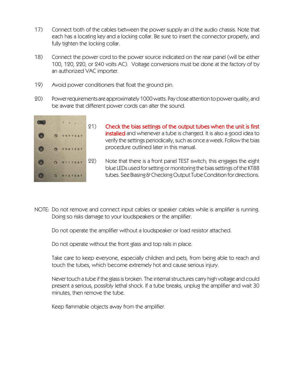 VAC Statement 450 Monoblock User Manual | Page 7 / 20