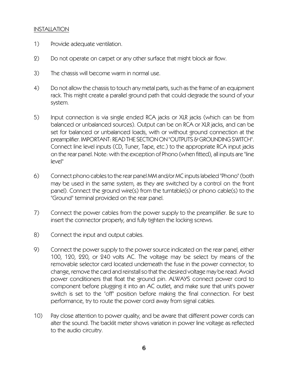 VAC Phi 2.0 Master Control Preamplifier User Manual | Page 7 / 15