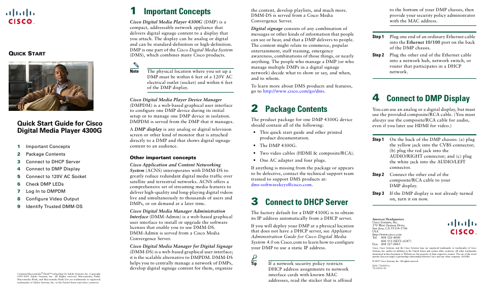 Cisco 4300G User Manual | 2 pages