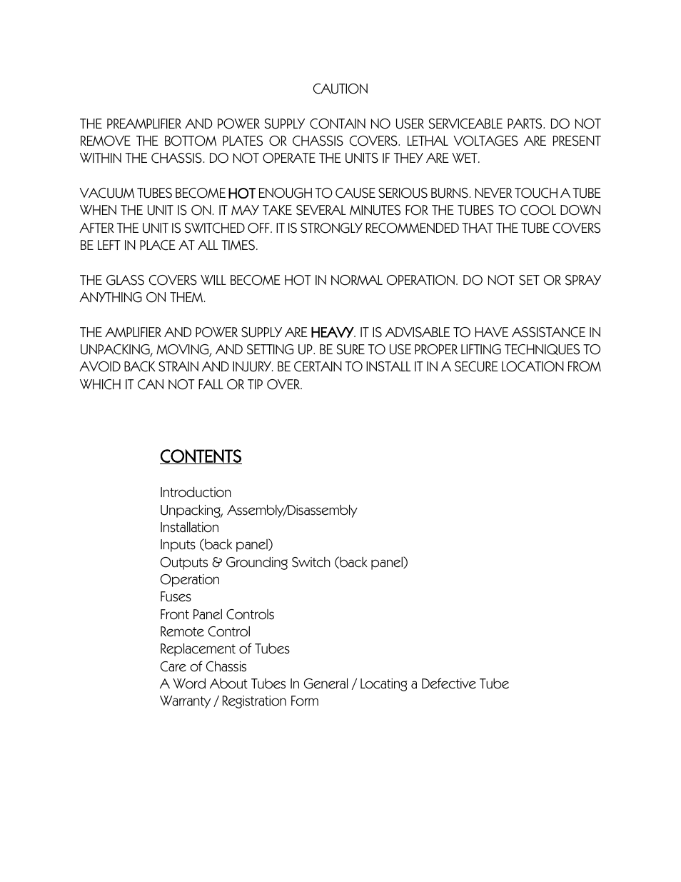 VAC Renaissance Mk II Preamplifier User Manual | Page 2 / 14