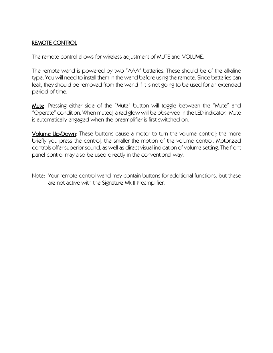 VAC Signature Preamplifier Mk II User Manual | Page 9 / 12