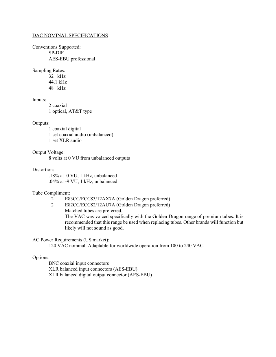 VAC DAC Mk II User Manual | Page 3 / 5