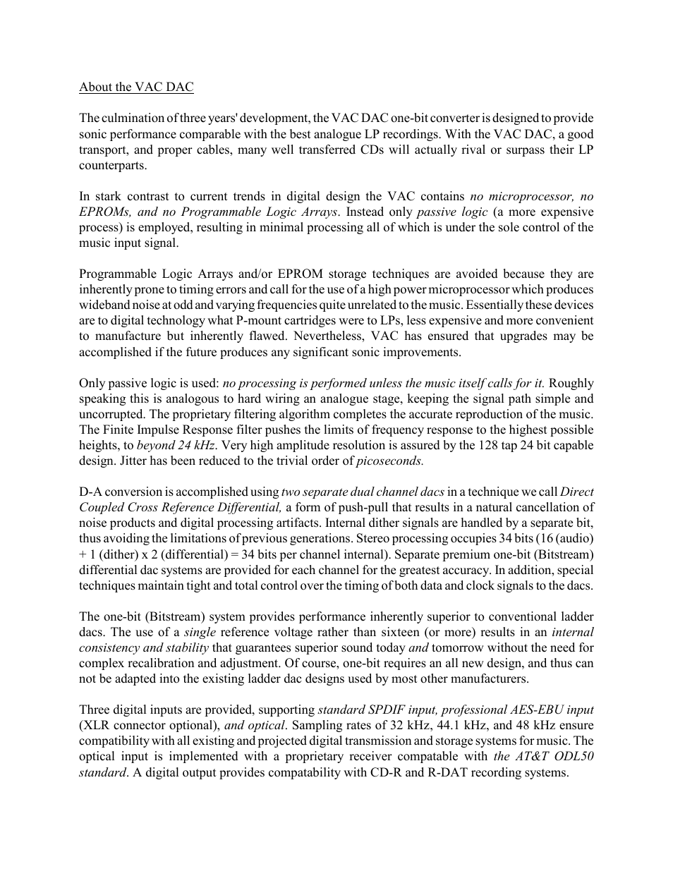 VAC DAC Mk II User Manual | Page 4 / 5