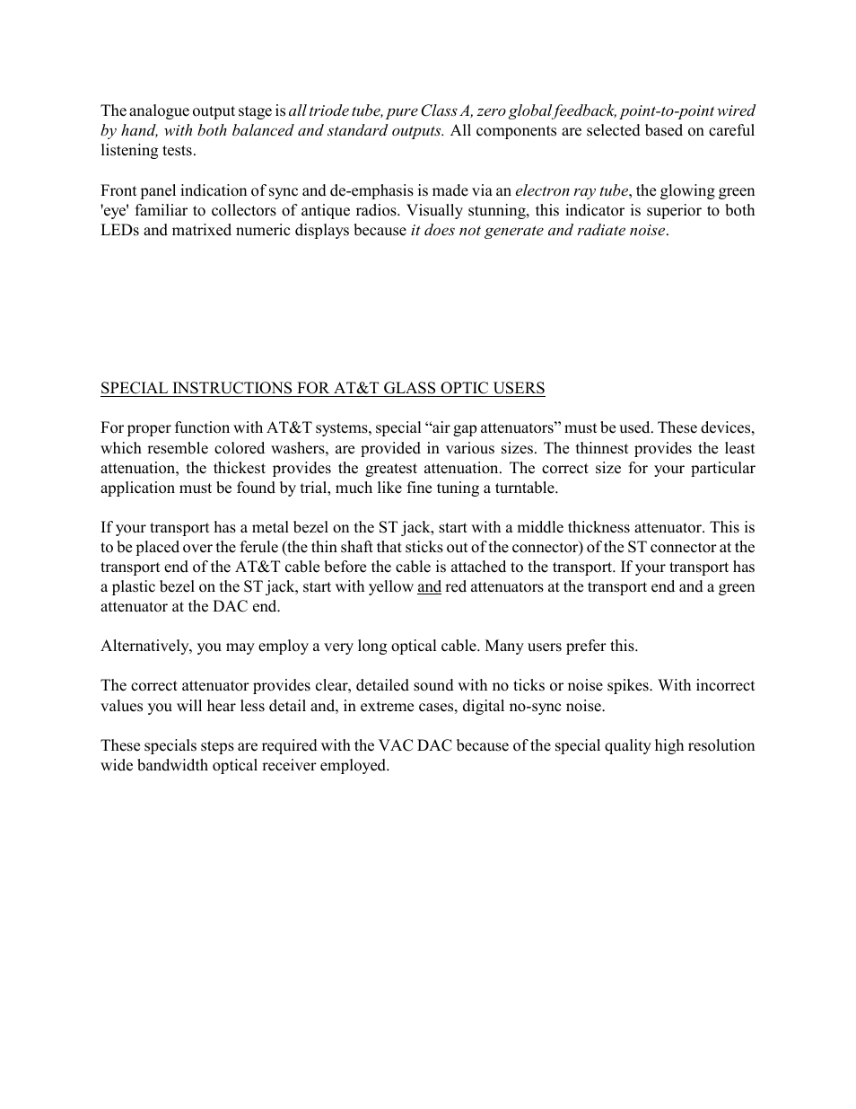 VAC DAC Mk II User Manual | Page 5 / 5
