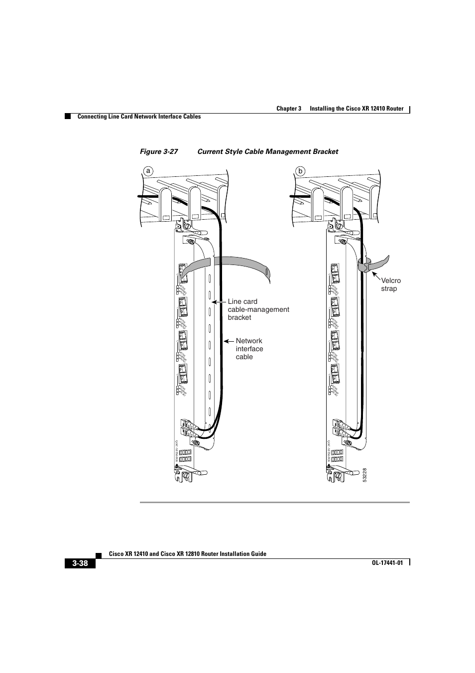 Figure 3-27, Figure 3-27 current style cable management bracket | Cisco XR 12410 User Manual | Page 120 / 238