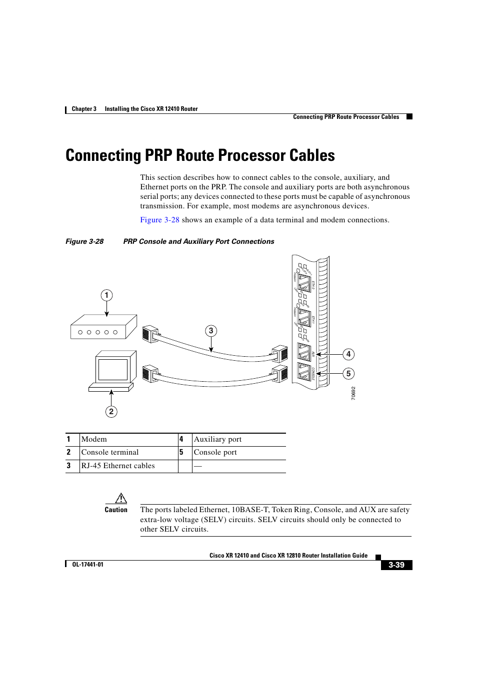 Connecting prp route processor cables | Cisco XR 12410 User Manual | Page 121 / 238