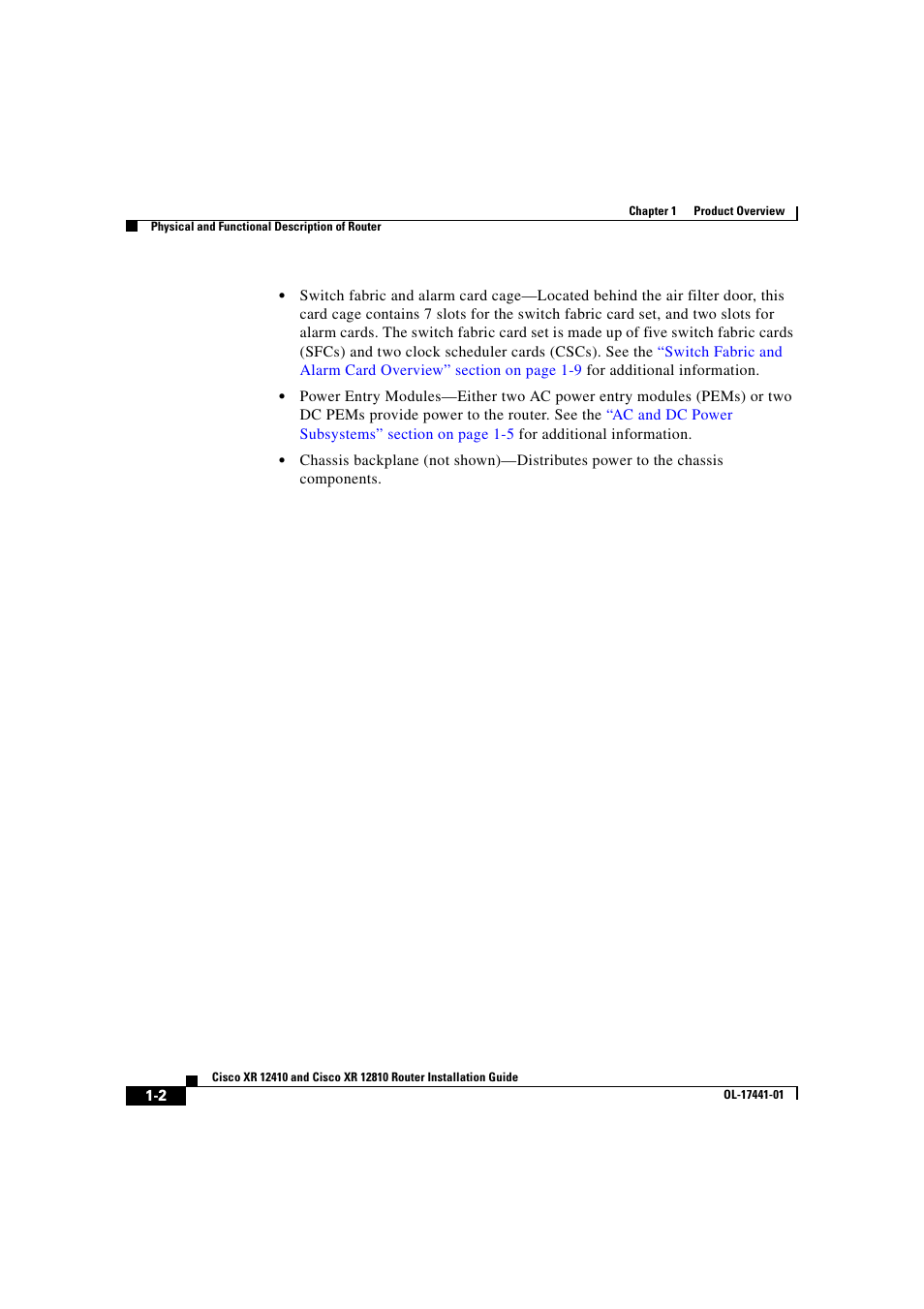 Cisco XR 12410 User Manual | Page 16 / 238